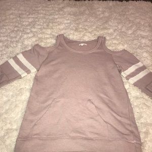 Cold shoulder long sleeve shirt